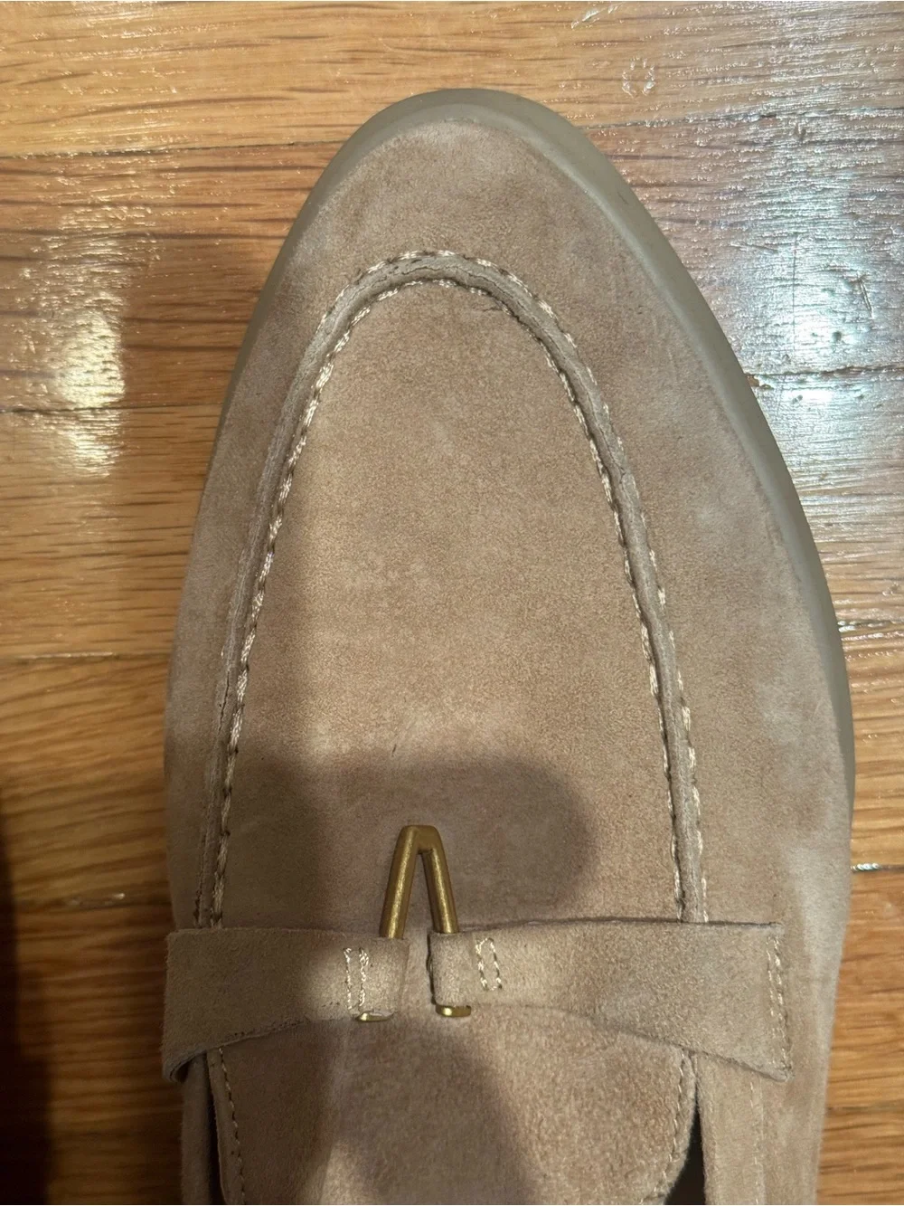 Veronica Beard Men's Suede Tassel Loafers in Beige - Picture 2 of 5
